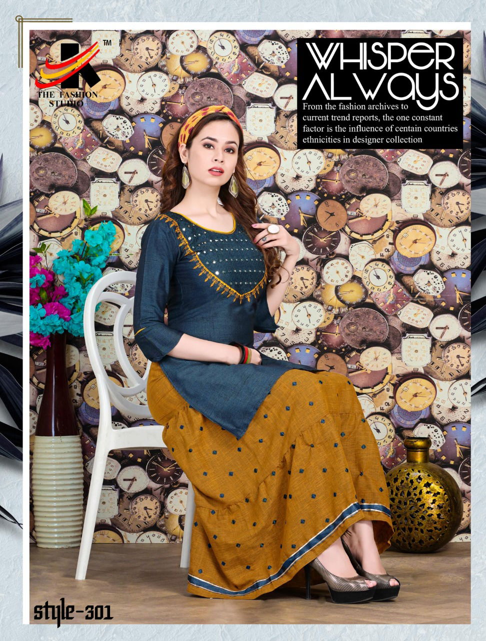 The Fashion Studio Classic 1  Rayon Skirt With Embroidery Work Premium Latest Fancy Designer Kurti With Skirt Collection